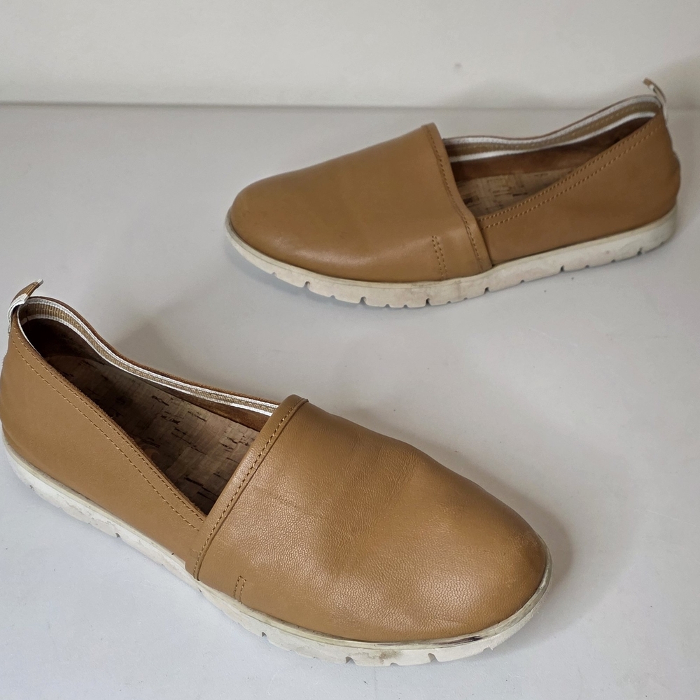 Kork-Ease Peyton Leather Loafer Slip-on Brown Women's Size 8